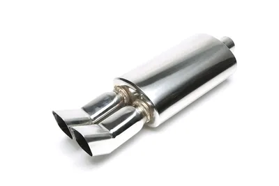 Silencieux arrière sport en acier inoxydable universel 2 x 75 x 85mm DTM aiguisé / biseauté