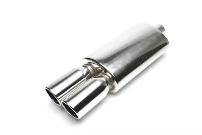 Silencieux arrière sport en acier inoxydable universel 2 x 89mm rond / bride / biseauté