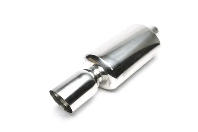 Silencieux arrière sport en acier inoxydable universel 115mm rond / aiguisé / biseauté