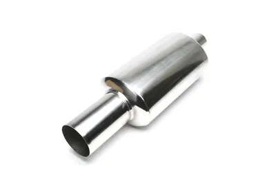 Silencieux arrière sport en acier inoxydable universel 102mm rond / aiguisé