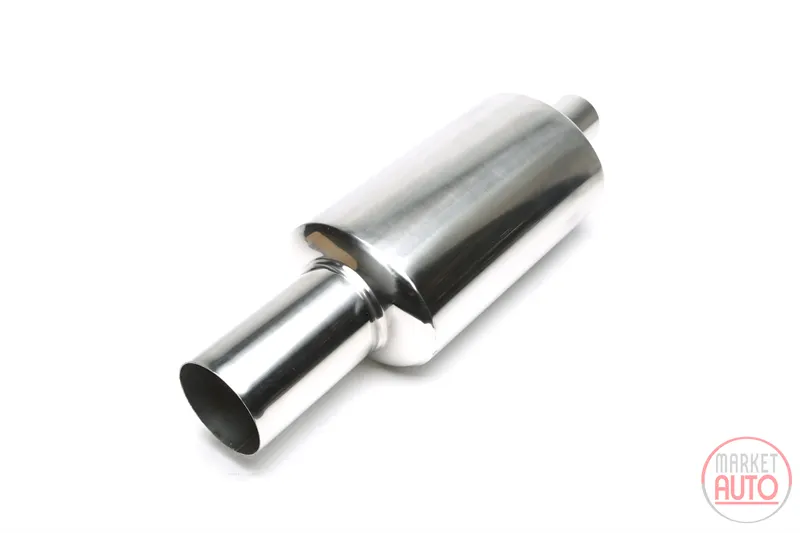 Silencieux arrière sport en acier inoxydable universel 102mm rond / aiguisé