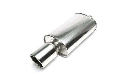 Silencieux arrière sport en acier inoxydable universel 115mm rond / brided / biseauté