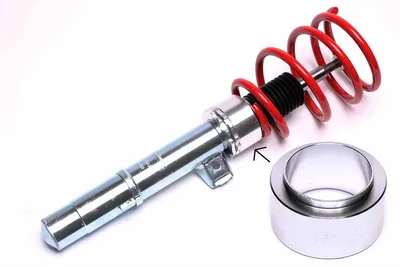 Adaptateur en aluminium 38mm hauteur pour le réglage de la hauteur des étriers à ressort en bobine.