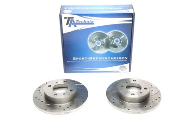 Disque de frein de sport fixé à l'essieu avant perforé + fente Mitsubishi · Proton