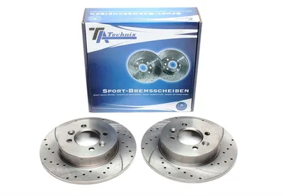 Disque de frein de sport fixé essieu arrière perforé + fente Renault