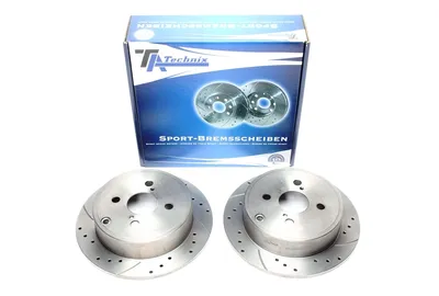 Disque de frein de sport fixé essieu arrière perforé + fente Toyota