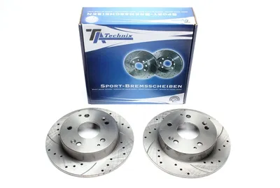 Disque de frein de sport fixé essieu arrière perforé + fente Honda
