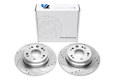 Disque de frein de sport fixé essieu arrière perforé + fente Honda