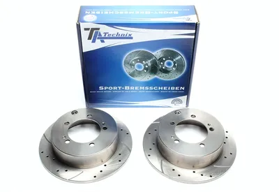 Disque de frein de sport fixé essieu arrière perforé + fente Mitsubishi