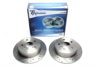Disque de frein de sport fixé essieu arrière perforé + fente Toyota