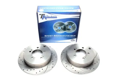 Disque de frein de sport fixé essieu arrière perforé + fente Citroën · Mitsubishi · Peugeot