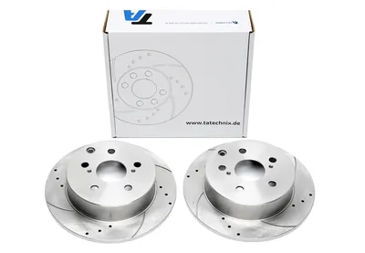 Disque de frein de sport fixé essieu arrière perforé + fente Toyota