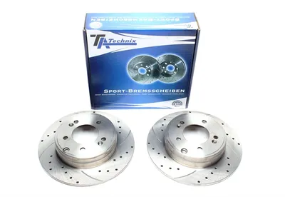 Disque de frein de sport fixé essieu arrière perforé + fente Hyundai · Kia