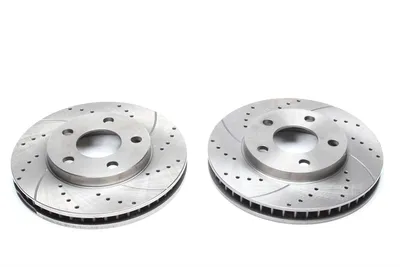Disque de frein de sport fixé à l'essieu avant perforé + fente + ventilé à l'intérieur Buick · Opel · Pontiac