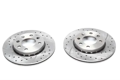 Disque de frein de sport fixé à l'essieu avant perforé + fente + ventilé à l'intérieur Audi · VW
