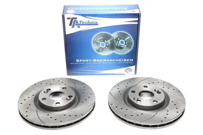 Disque de frein de sport fixé à l'essieu avant perforé + fente + ventilé à l'intérieur Renault