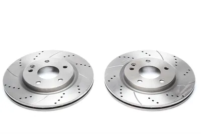 Disque de frein de sport fixé à l'essieu avant perforé + fente + ventilé à l'intérieur Mercedes Benz