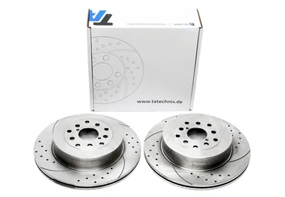 Disque de frein de sport fixé à l'essieu arrière perforé + slotté + ventilé à l'intérieur Subaru