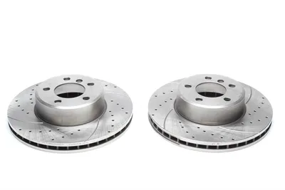 Disque de frein de sport fixé à l'essieu avant perforé + fente + ventilé à l'intérieur BMW