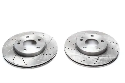 Disque de frein de sport fixé à l'essieu avant perforé + fente + ventilé à l'intérieur Mercedes Benz
