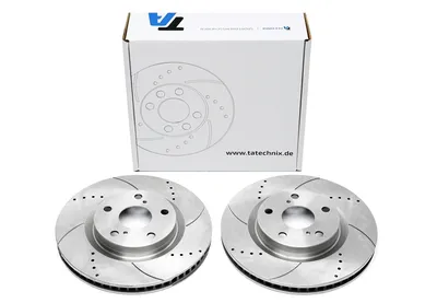 Jeu de disques de frein sport essieu Voderer perforé + fente + ventilé intérieurement Toyota