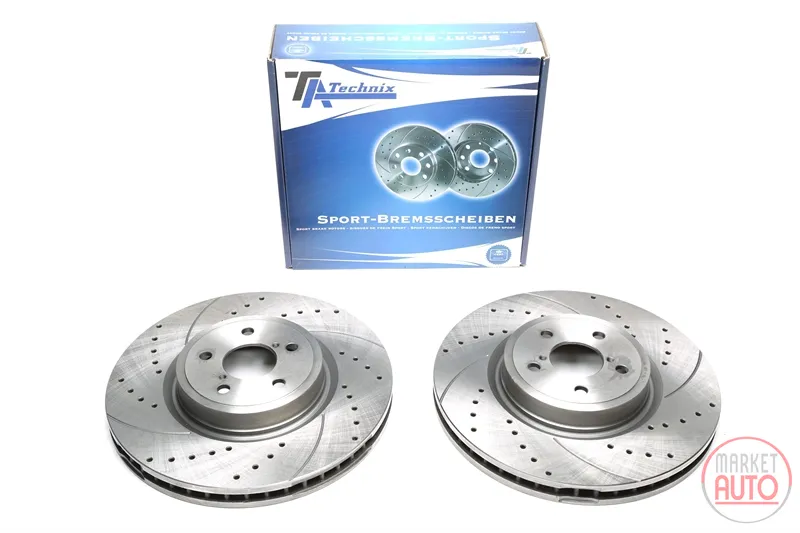 Disque de frein de sport fixé à l'essieu avant perforé + fente + ventilé à l'intérieur Subaru