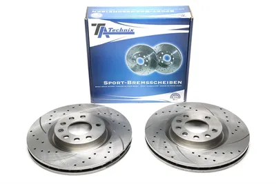 Disque de frein de sport fixé à l'essieu avant perforé + fente + ventilé à l'intérieur Fiat