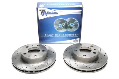 Disque de frein de sport fixé à l'essieu avant perforé + fente + ventilé à l'intérieur Citroën · Fiat · Peugeot