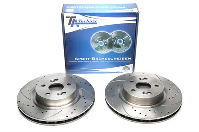 Disque de frein de sport fixé à l'essieu avant perforé + fente + ventilé à l'intérieur Renault
