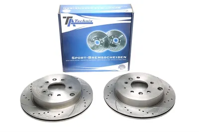 Disque de frein de sport fixé à l'essieu arrière perforé + slotté + ventilé à l'intérieur Mazda