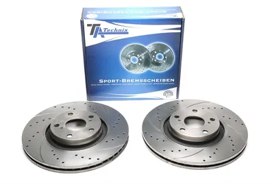 Disque de frein de sport fixé à l'essieu avant perforé + fente + ventilé à l'intérieur Toyota