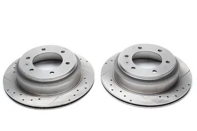 Disque de frein de sport fixé à l'essieu arrière perforé + slotté + ventilé à l'intérieur Honda · Opel