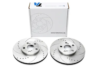 Disque de frein de sport fixé à l'essieu avant perforé + fente + ventilé à l'intérieur Toyota