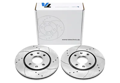 Disque de frein de sport fixé à l'essieu avant perforé + fente + ventilé à l'intérieur Peugeot