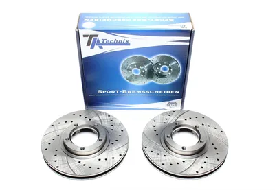 Disque de frein de sport fixé à l'essieu avant perforé + fente + ventilé à l'intérieur Ford