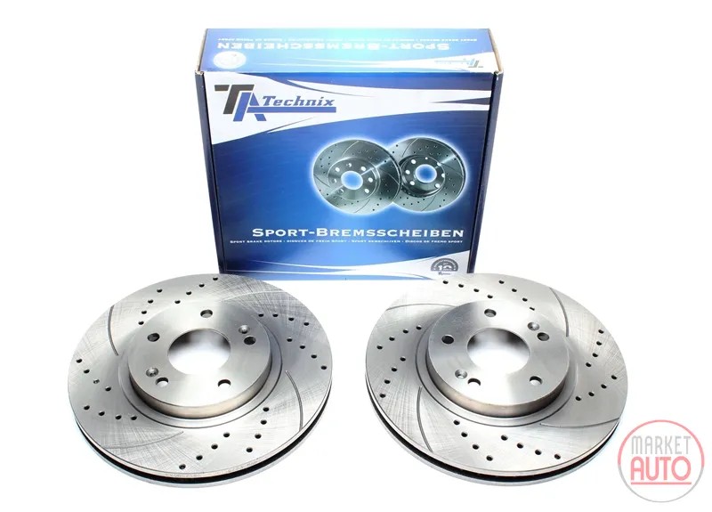 Disque de frein de sport fixé à l'essieu avant perforé + fente + ventilé à l'intérieur Hyundai