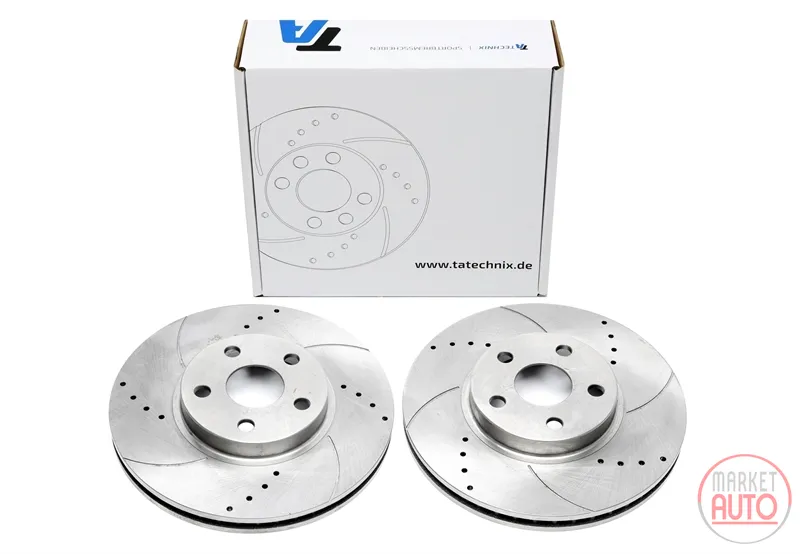 Disque de frein de sport fixé à l'essieu avant perforé + fente + ventilé à l'intérieur Toyota