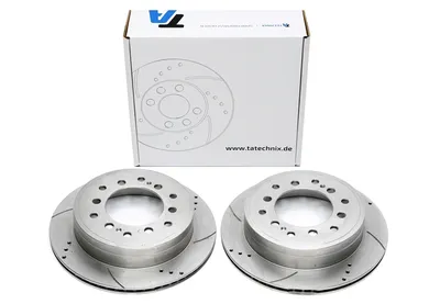 Disque de frein de sport fixé à l'essieu arrière perforé + slotté + ventilé à l'intérieur Toyota