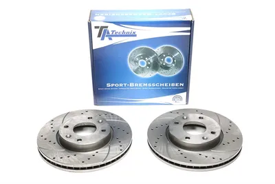 Disque de frein de sport fixé à l'essieu avant perforé + fente + ventilé à l'intérieur Hyundai · Kia