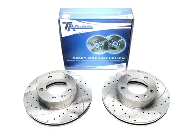 Disque de frein de sport fixé à l'essieu avant perforé + fente + ventilé à l'intérieur Nissan · Opel · Renault