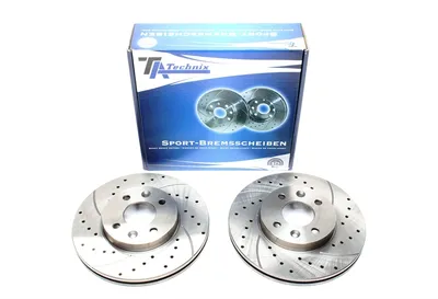 Disque de frein de sport fixé à l'essieu avant perforé + fente + ventilé à l'intérieur Renault