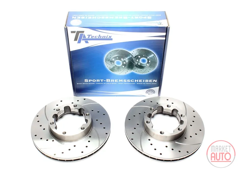 Disque de frein de sport fixé à l'essieu avant perforé + fente + ventilé à l'intérieur Nissan