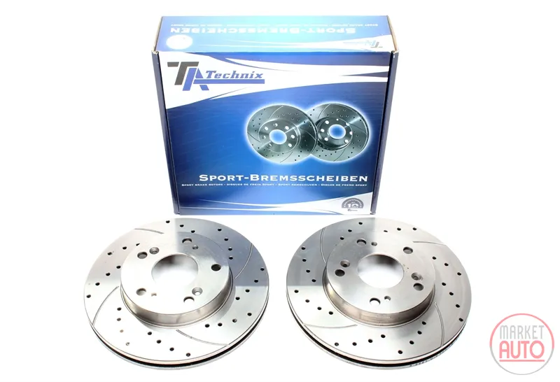 Disque de frein de sport fixé à l'essieu avant perforé + fente + ventilé à l'intérieur Honda