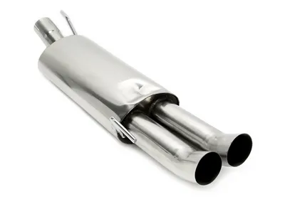 Silencieux arrière 2x76mm DTM rond en acier inoxydable VW