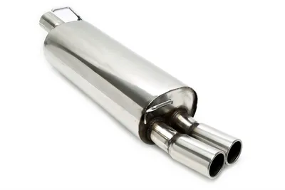 Silencieux arrière 2x76mm rond / brided Audi · Seat · VW