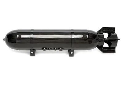 Réservoir d'air "Military Look" de 19 litres noir avec placage de carbone réel