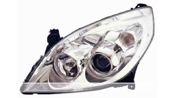 PHARE GAUCHE -H7+H1-ELEC-CHROMÉ 1216575