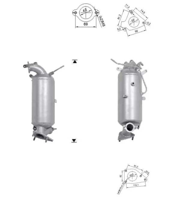 Filtre a particules HONDA CIVIC 1.6TD I-DTEC