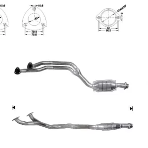 CATALYSEUR BMW 323i 2.5Ti