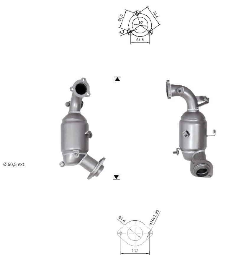 Catalyseur TOYOTA RAV 4 2.2TD, 2505126100